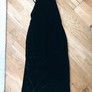 Reformation Black Velvet Slip Dress